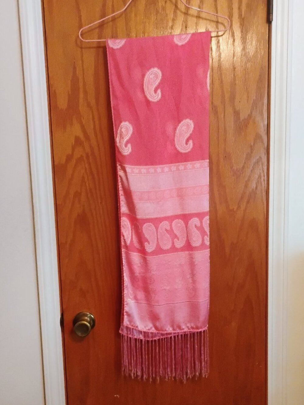 Pink Silk (feel) Scarf